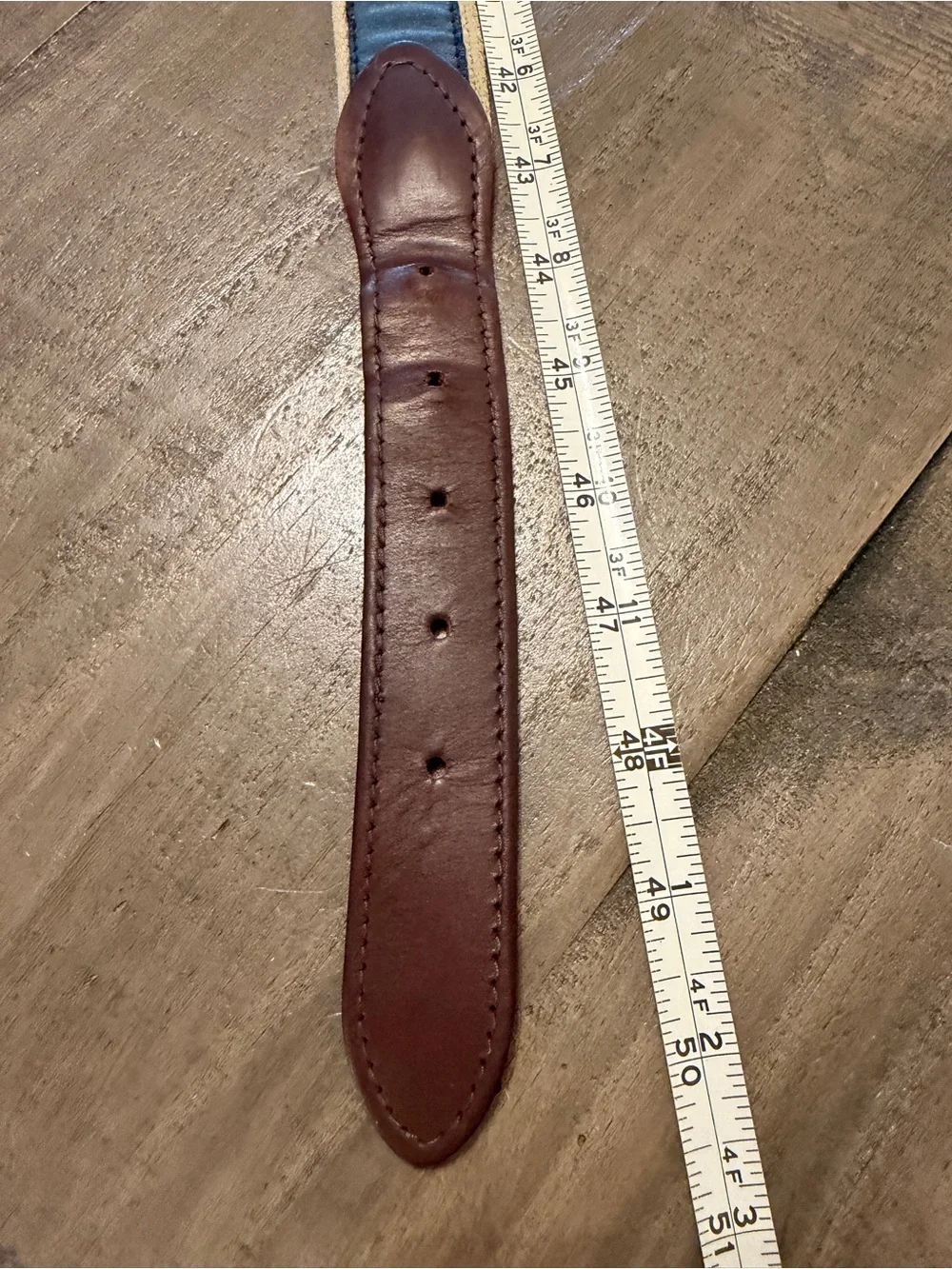 Belted Cow  Vintage 4x4 Jeep Bronco Belt 44’’ Full Grain Leather, Brass buckle